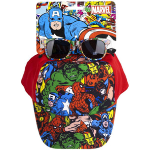 Gorra Set Gafas De Sol Avengers