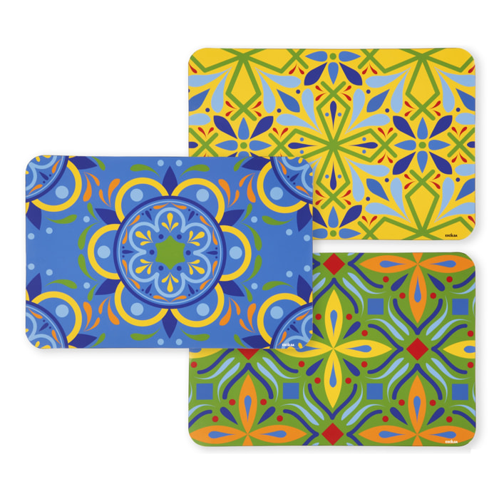 Set 6 tovagliette rettangolari Excelsa – Puebla, Polipropilene Multicolore