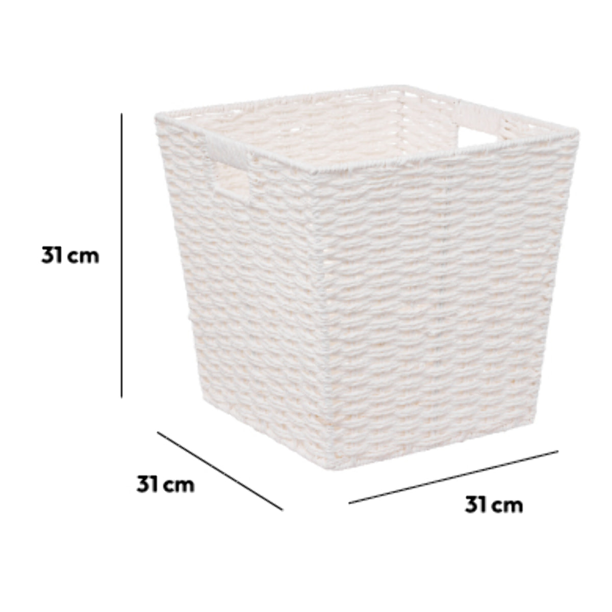 Panier vannerie 31x31cm Blanc Mix N' Modul