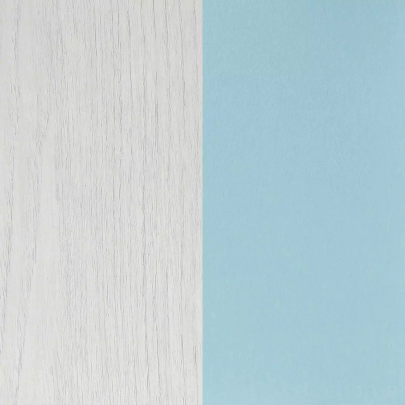 Cama doble juvenil Yuki Blanco Alpes - Verde Acqua