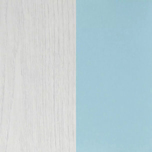 Cama doble juvenil Yuki Blanco Alpes - Verde Acqua