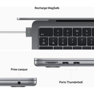 Ordinateur Apple MACBOOK Air 13' M2 8Go RAM 512Go SSD Gris