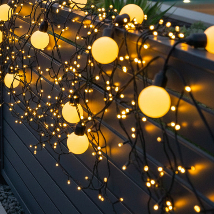 Guirlande solaire BILLY 40 multi LED 10M