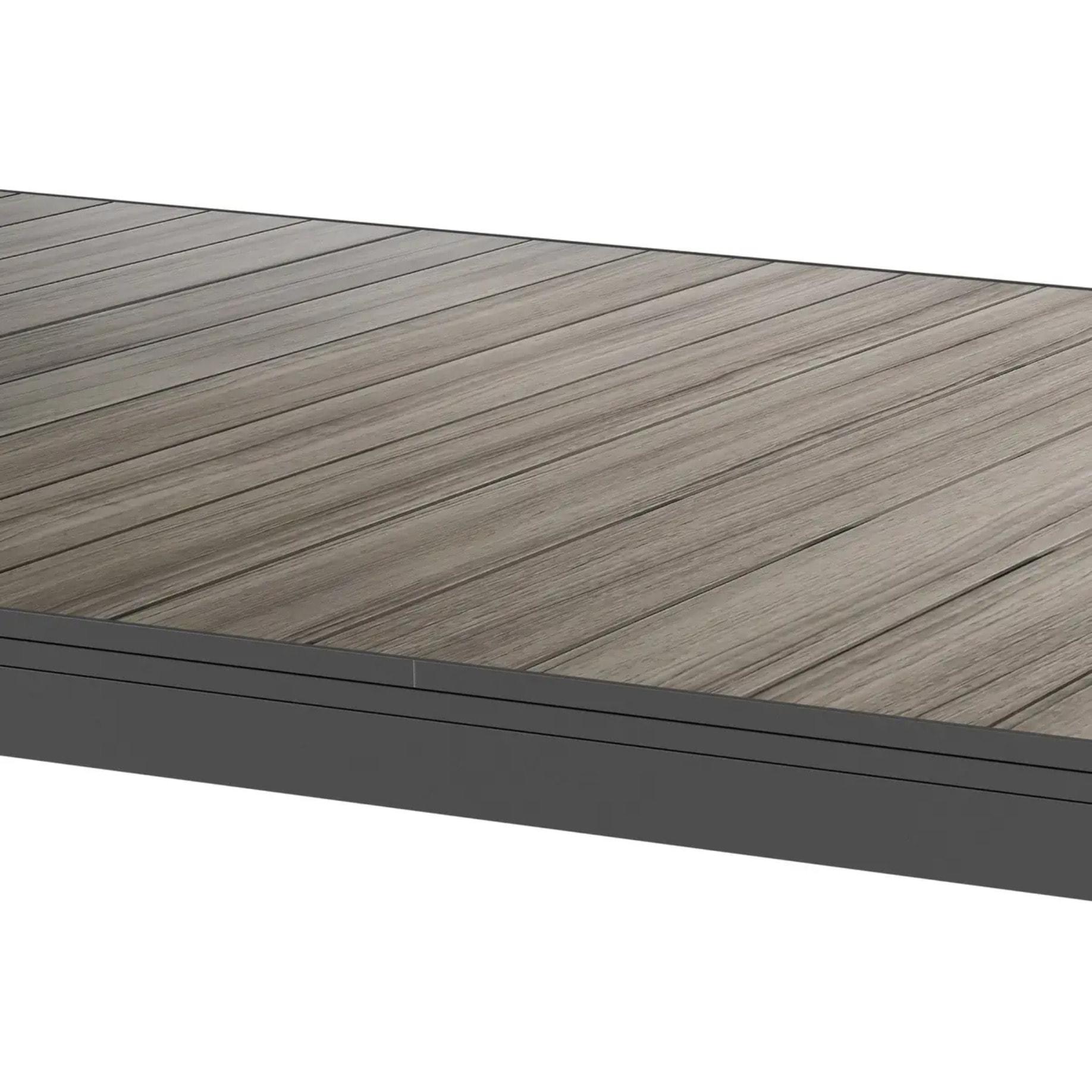 Table de jardin extensible "Evasion" seigle & graphite 10 places en aluminium traité époxy