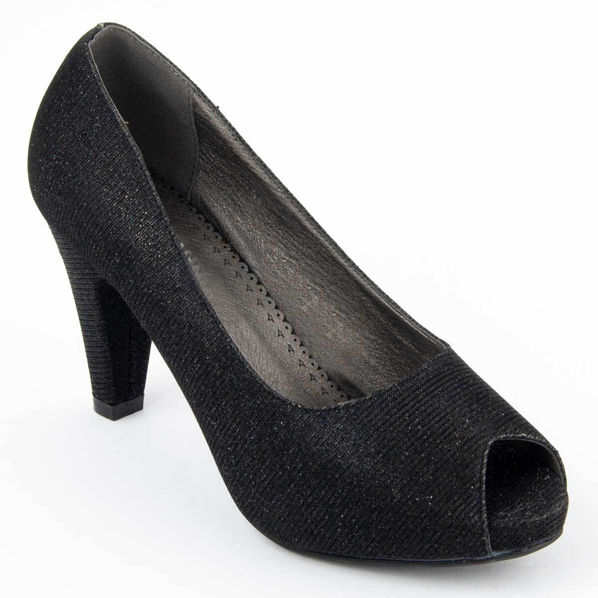 Zapato De Tacón - Negro - Altura: 8 Cm