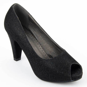 Zapato De Tacón - Negro - Altura: 8 Cm