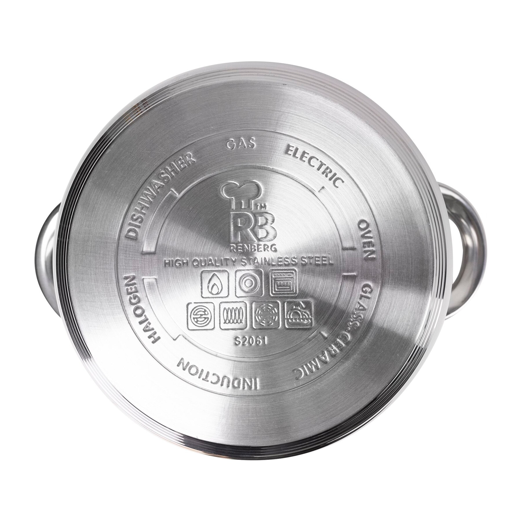 Batería de cocina 8 piezas en acero inoxidable Renberg