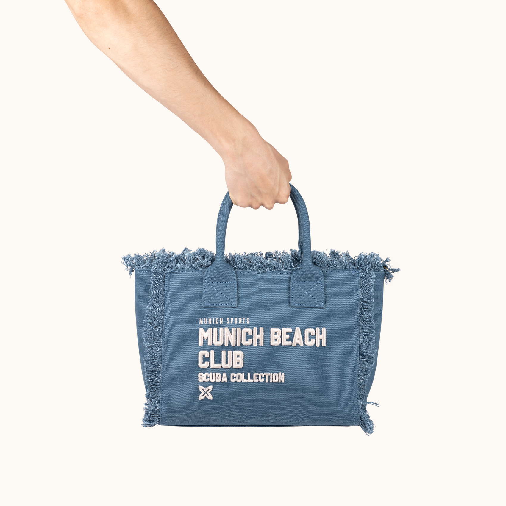 Bolso Bandolera Denim de Algodón Reciclado con Flecos SCUBA DENIM CROSSBODY