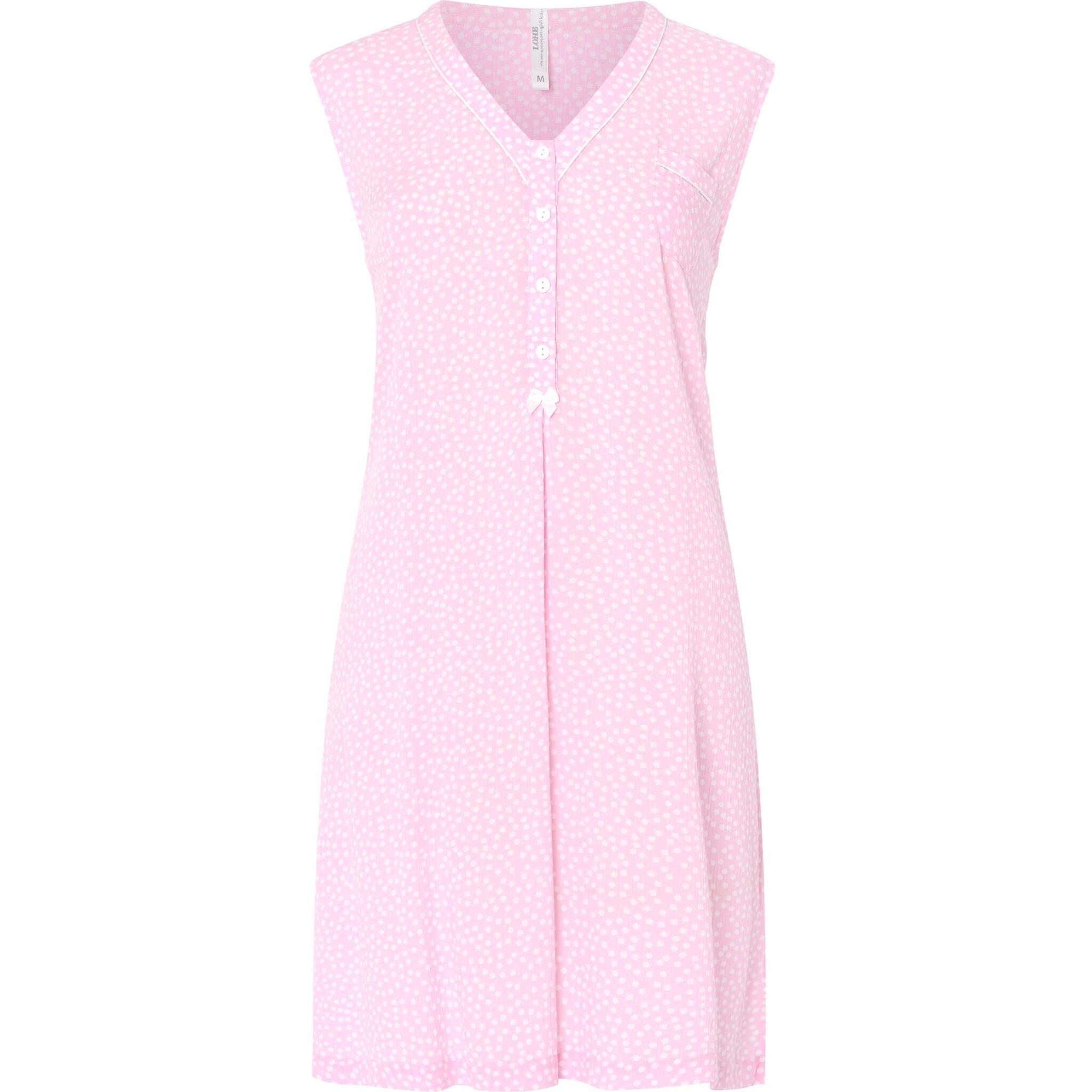 Camisón corto mujer topitos sin mangas suave