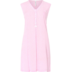 Camisón corto mujer topitos sin mangas suave