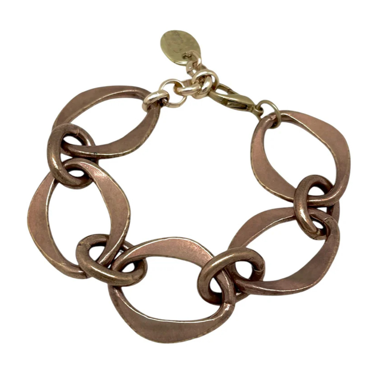 Pulsera Eslabon O chapado bronce