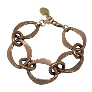 Pulsera Eslabon O chapado bronce
