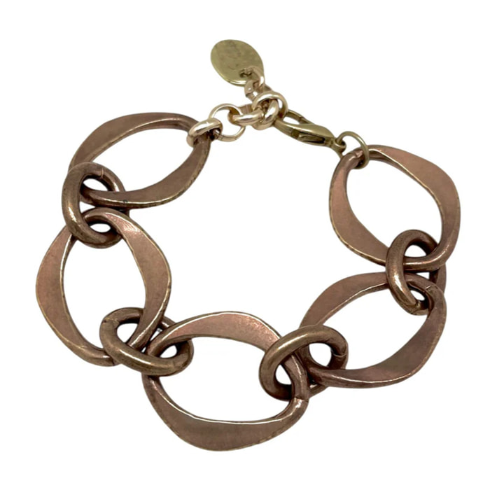 Pulsera Eslabon O chapado bronce