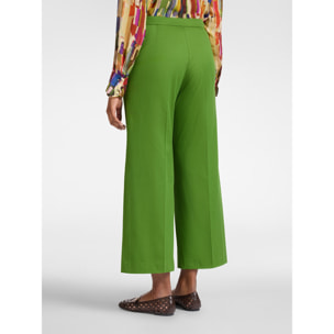 Elena Mirò - Pantalones cropped de gabardina - Verde