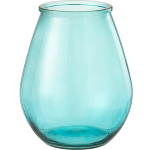 J-Line vase Egg - verre- bleu - large - Ø 29 cm