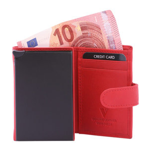 Portafoglio  da uomo In Vera pelle Made in Italy 7,5x10x2,5 cm