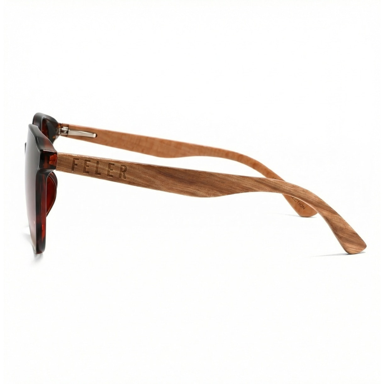 Gafas de Sol Feler 1596-1 Polarizadas de Madera Unisex 52 mm