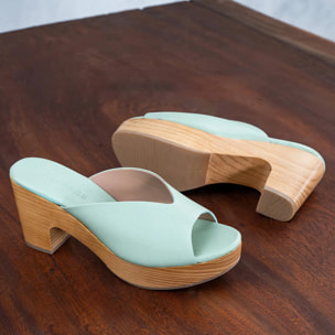 Sandalias con tacón S3274 NAPPA CREAM/ ST.LAURENT SANDAL color Cream