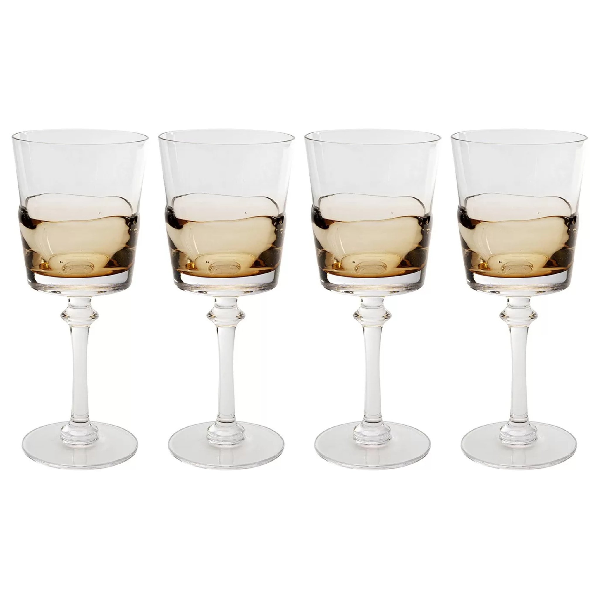 Verres à vin Mimi ambre set de 4 Kare Design