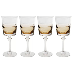 Verres à vin Mimi ambre set de 4 Kare Design