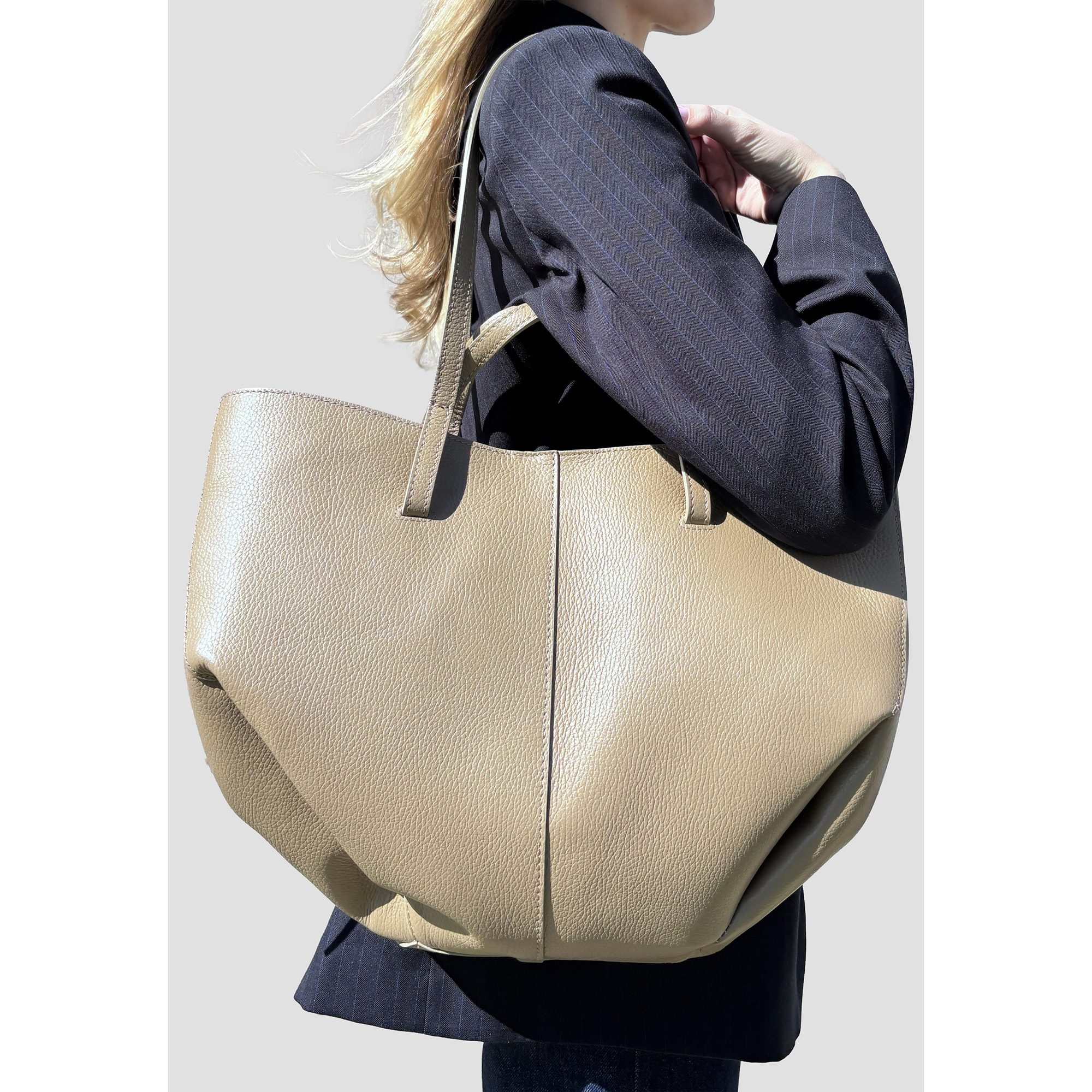 Borsa a Mano Shopper a Spalla da Donna in Pelle Dollaro