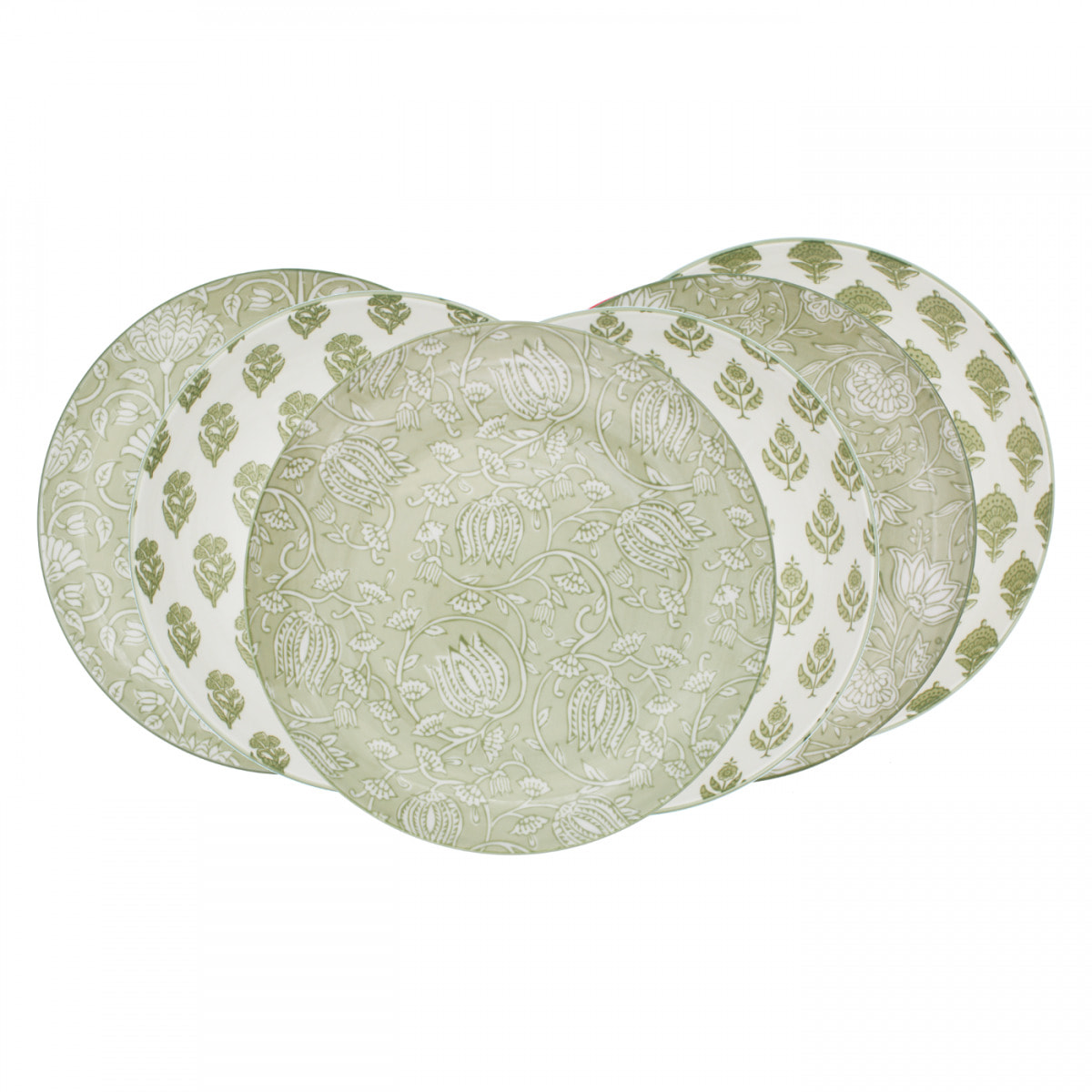 Lot de 6 grandes assiettes, SOLIMAN