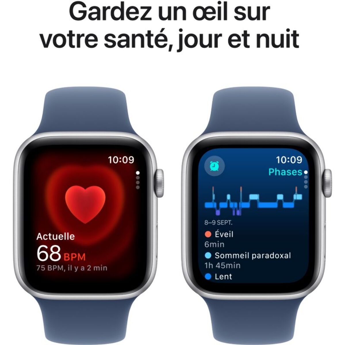 Montre connectée APPLE WATCH SE 40mm Argent/Denim S/M Cellular
