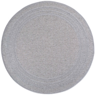 DESERT - Tapis rond intérieur/extérieur gris, design contemporain
