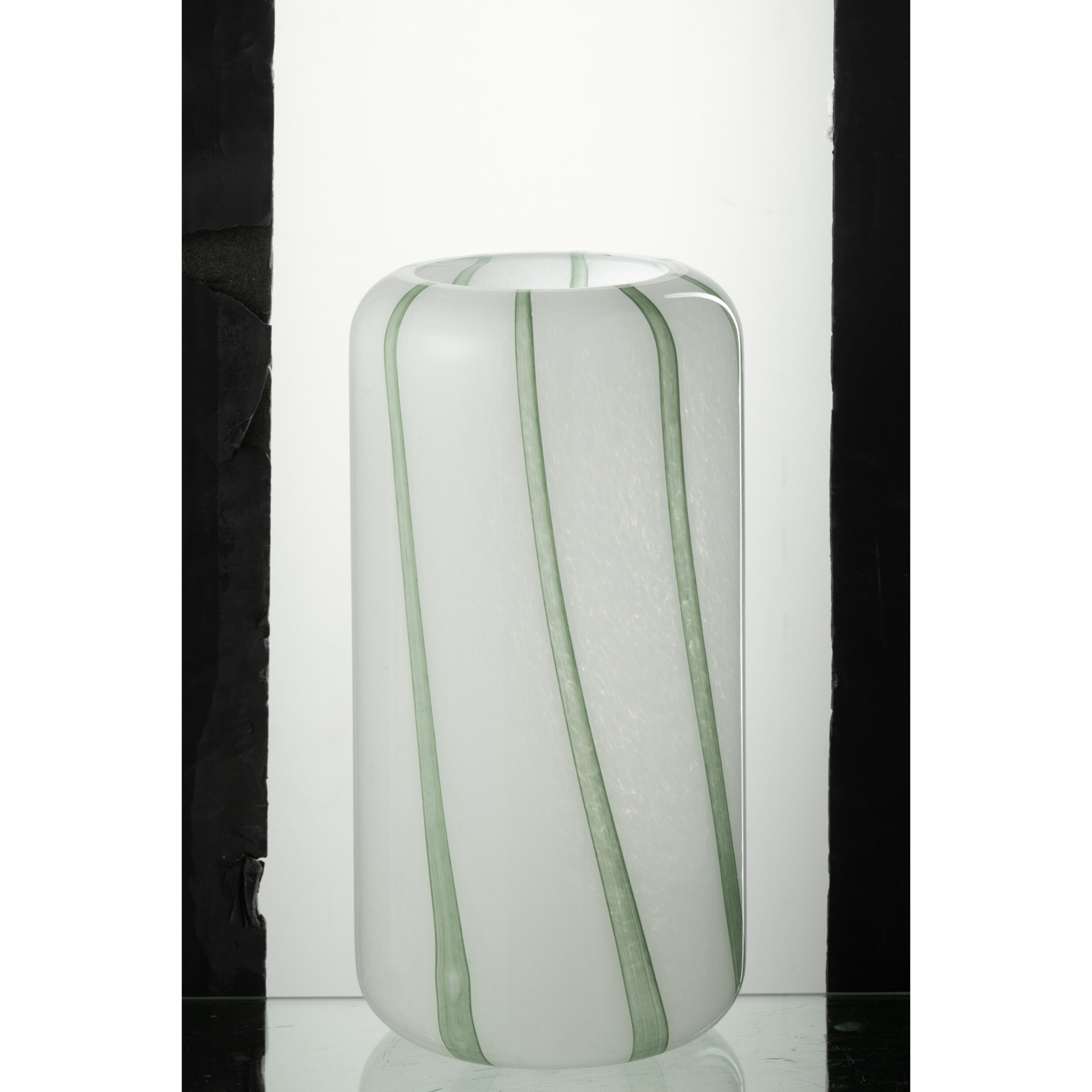 J-Line vase Mimi - verre - vert/blanc - large