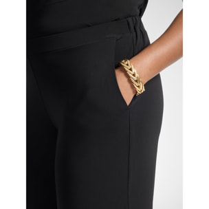 Elena Mirò - Pantalones de punto crepé - Negro
