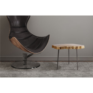 Tavolino Wood Art 225 in alluminio finitura oro