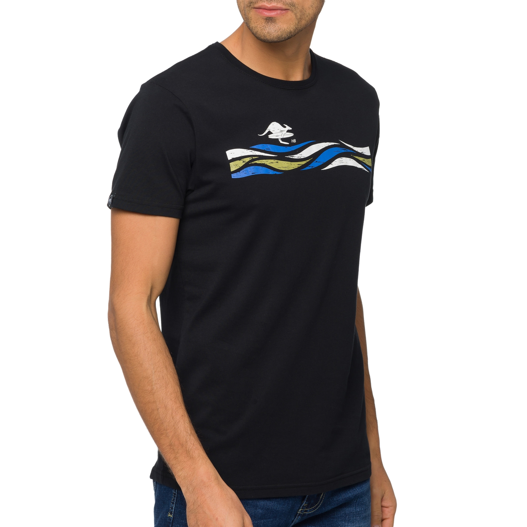 T-shirt in cotone 150 gr Hot Buttered Twister Colore Nero.