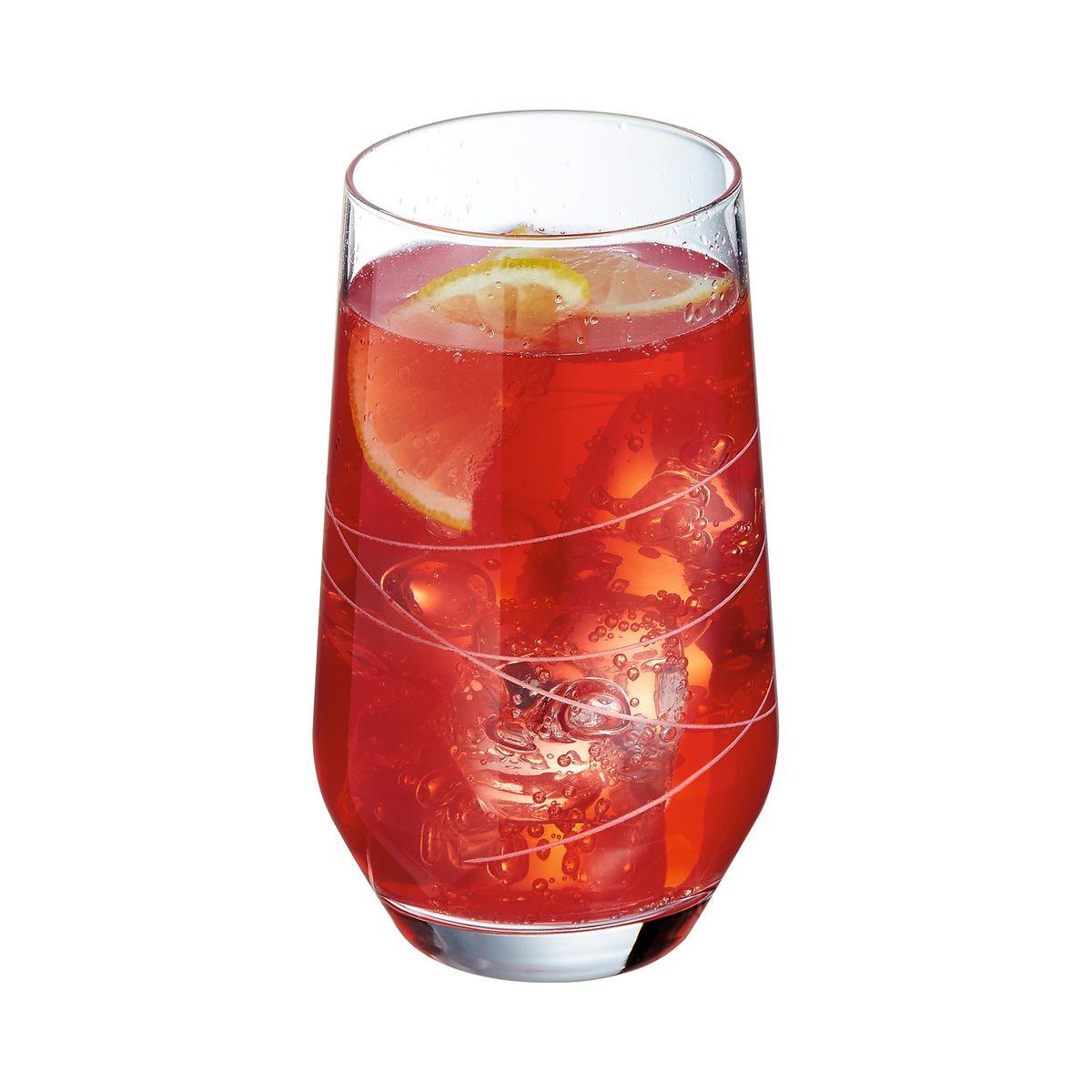6 verres 40cl Abstraction - Cristal d'Arques - Verre ultra transparent moderne