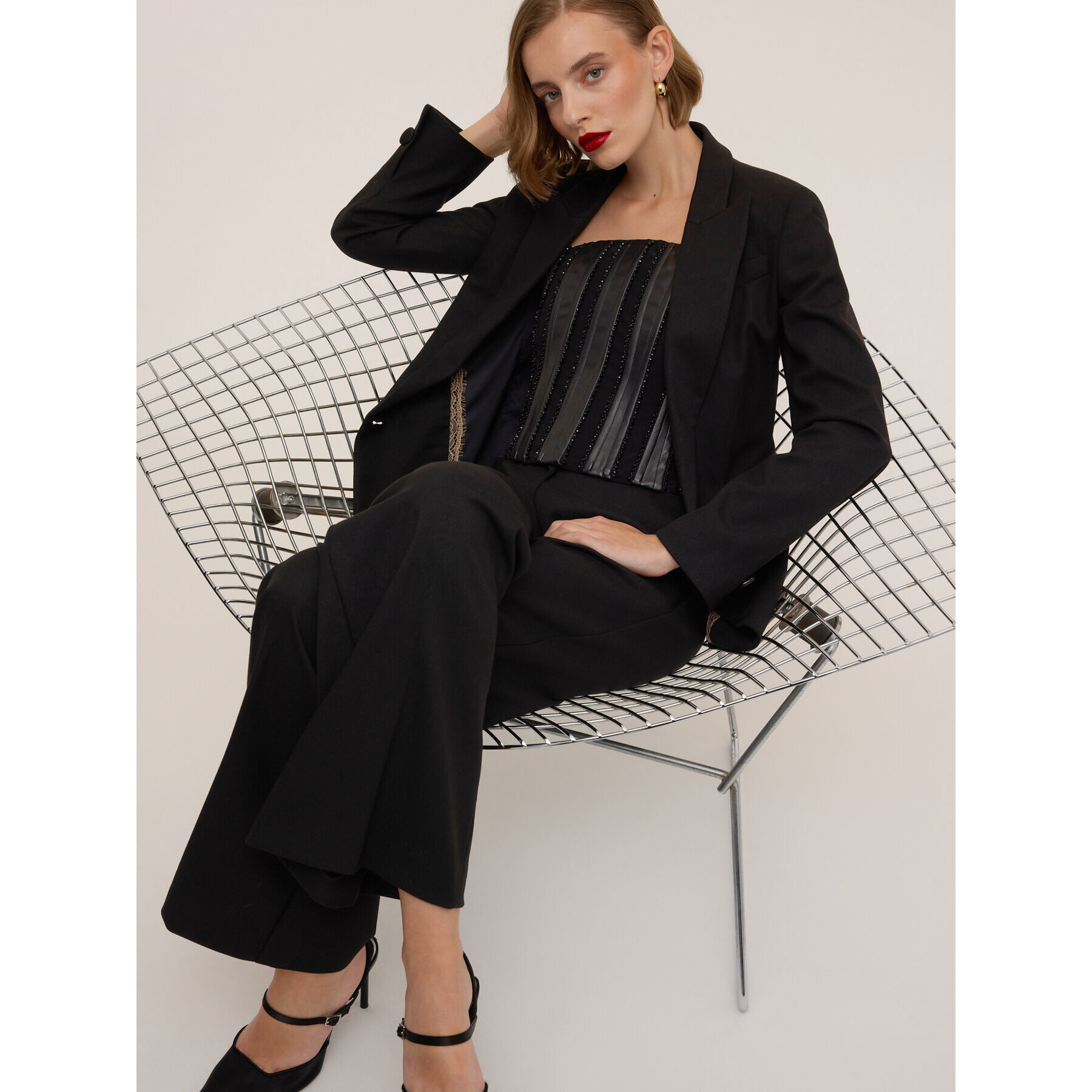 Motivi - Blazer strutturato misto lurex Smart Couture - Nero