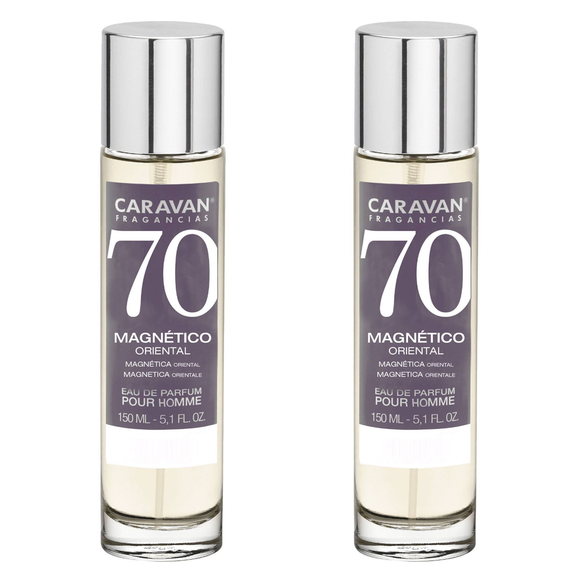 Caravan fragancias - caja de regalo con 2 perfumes nº70 de 150 ml, para hombre