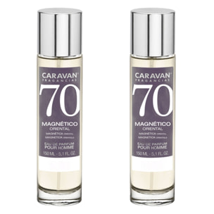 Caravan fragancias - caja de regalo con 2 perfumes nº70 de 150 ml, para hombre