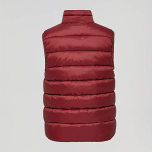 Gilet Charlie ultralight da bambino bordeaux con particolari Polo Club