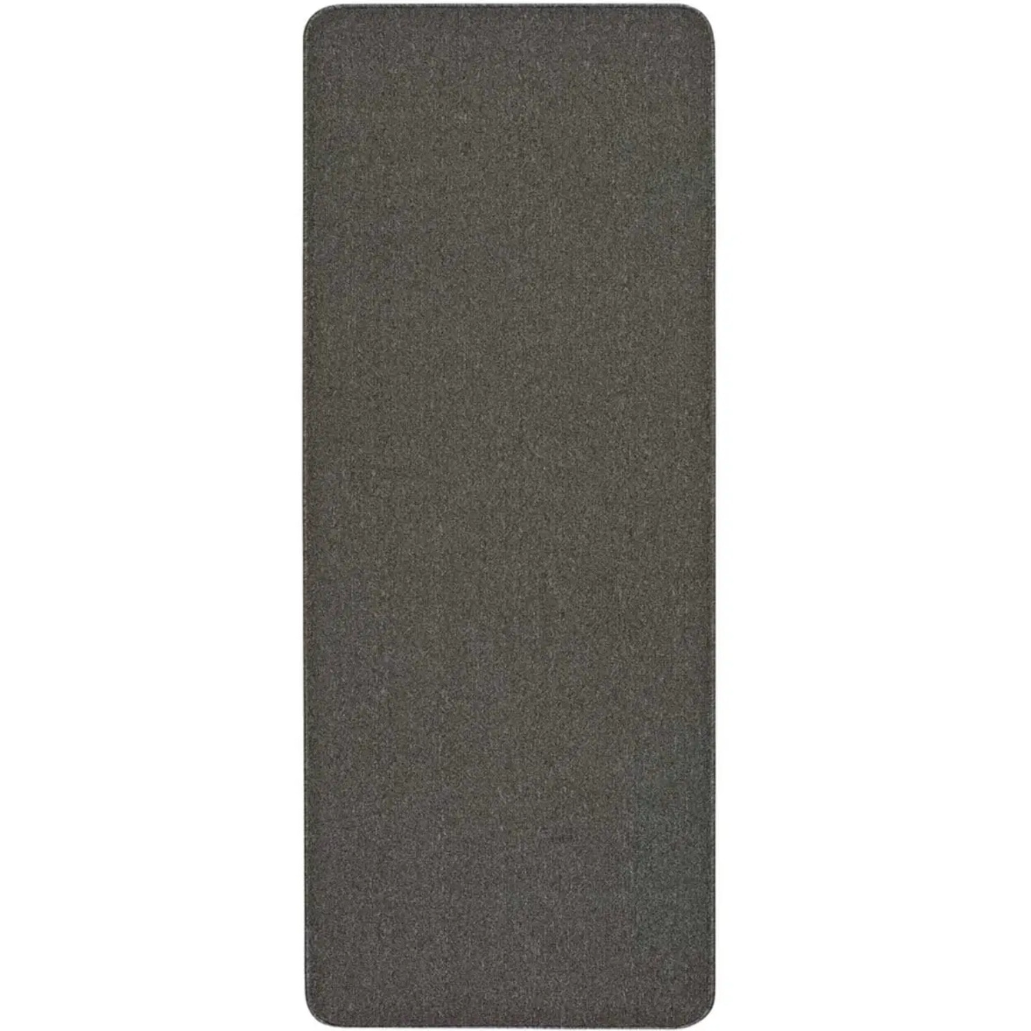 LEILA Alfombra de pasillo lisa de pelo corto gris, varias medidas disponibles.