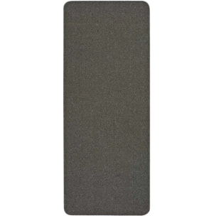 LEILA Alfombra de pasillo lisa de pelo corto gris, varias medidas disponibles.