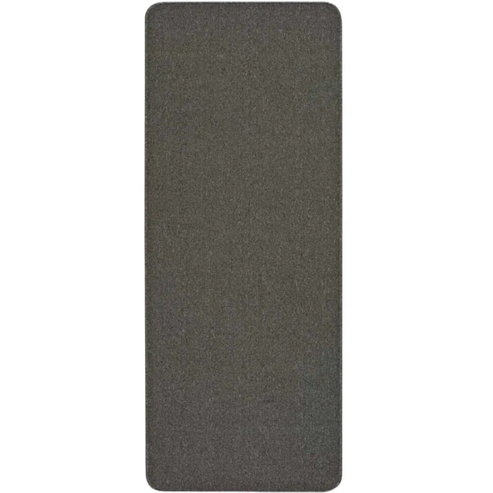 LEILA Alfombra de pasillo lisa de pelo corto gris, varias medidas disponibles.