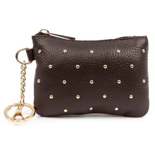 Bellosguardo Monedero Mujer. De piel auténtica acabado Dollaro con detalles metálicos.