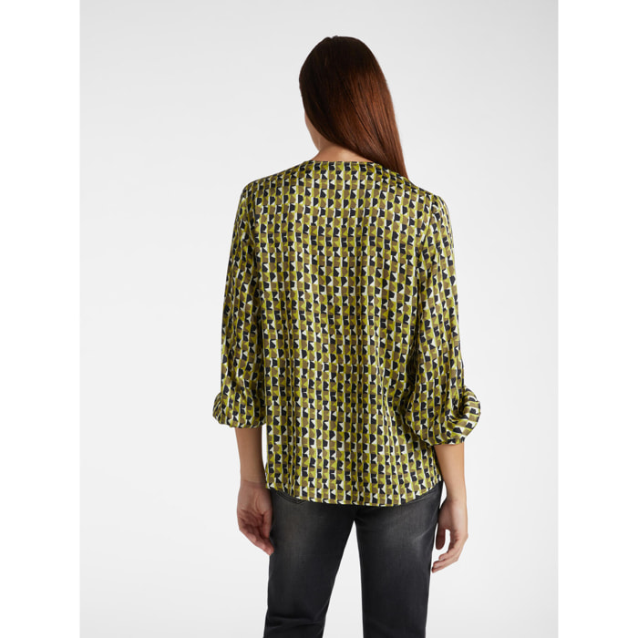 Elena Mirò - Blusa con estampado óptico - Verde