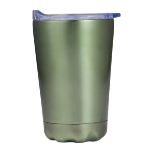 Taza Doble Pared 270ml Acero Inox Verde Metalizado, Midnight Bergner