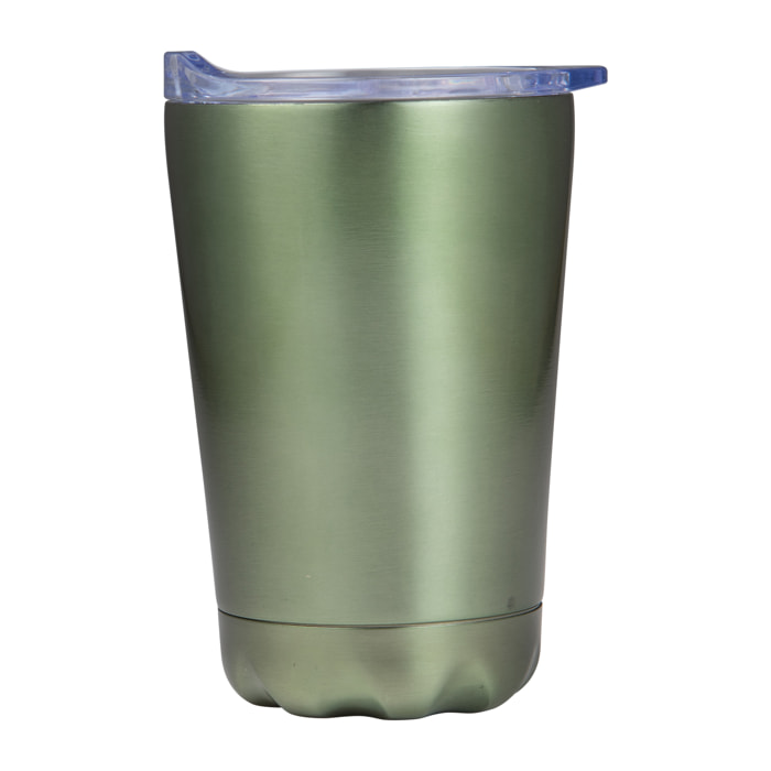 Taza Doble Pared 270ml Acero Inox Verde Metalizado, Midnight Bergner