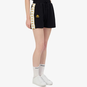 Kappa - Pantaloni Corti Donna Nero - 222 Banda Ivissa