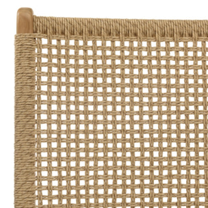 VALERIA - Ensemble de jardin en bois de teck recyclé rotin 2 personnes