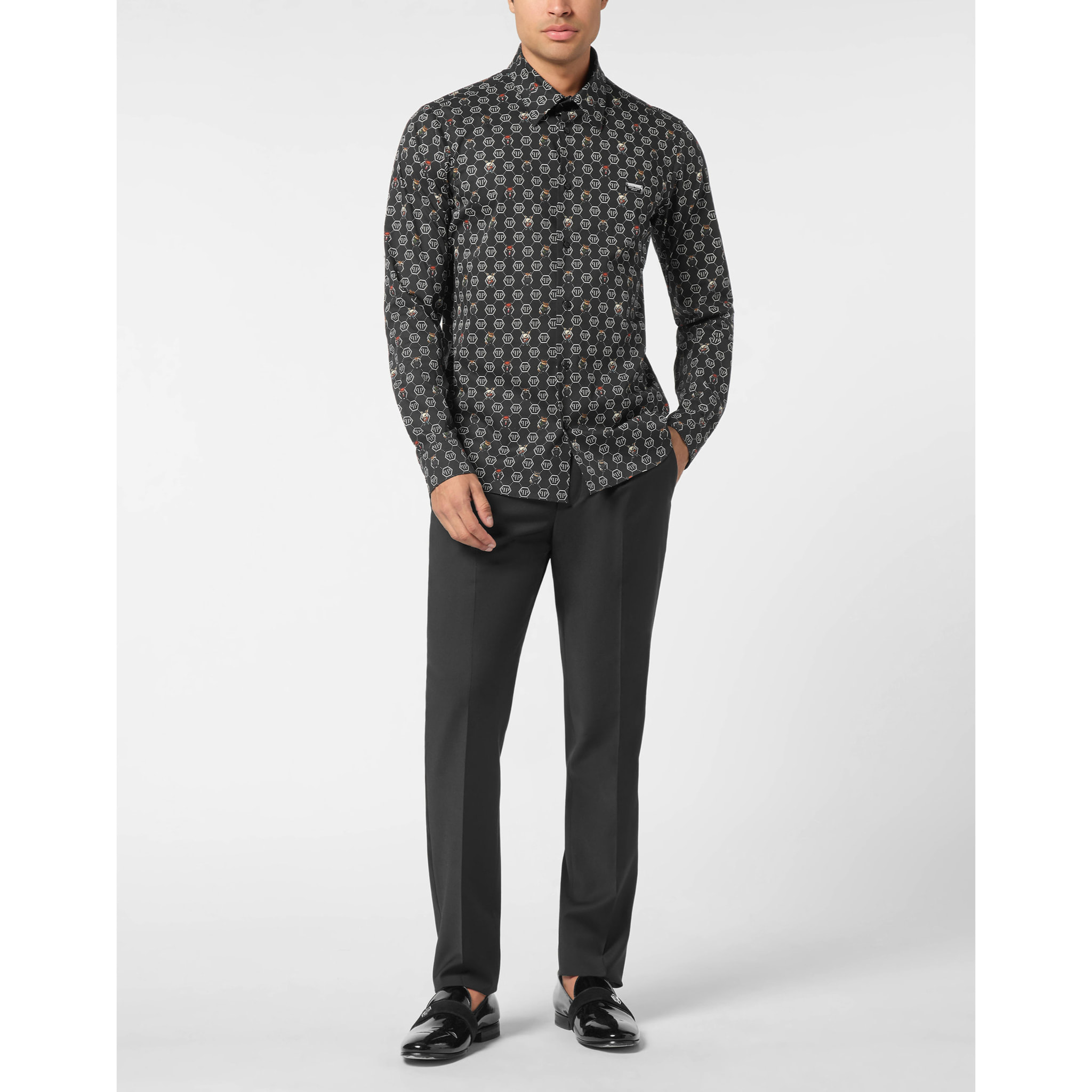 PHILIPP PLEIN Shirt Sugar Daddy Cut LS MONOGRAM