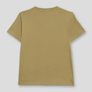 Camiseta Niño Color Tierra con Estampado de Safari y Animales, 100% Algodón | Color: Tierra | Street Monkey