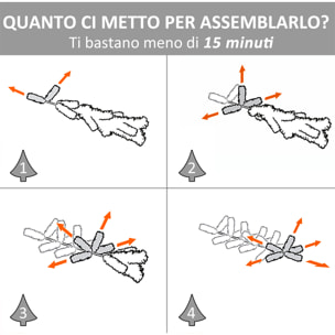 HOMCOM 60cm Mini Albero di Natale Pino artificiale con 70 Rami, Base Borsa in Lino, in PVC