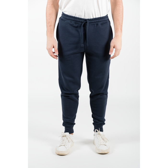 Patalone felpato in pile con patch della bandiera americana cucita sulla tasca posteriore